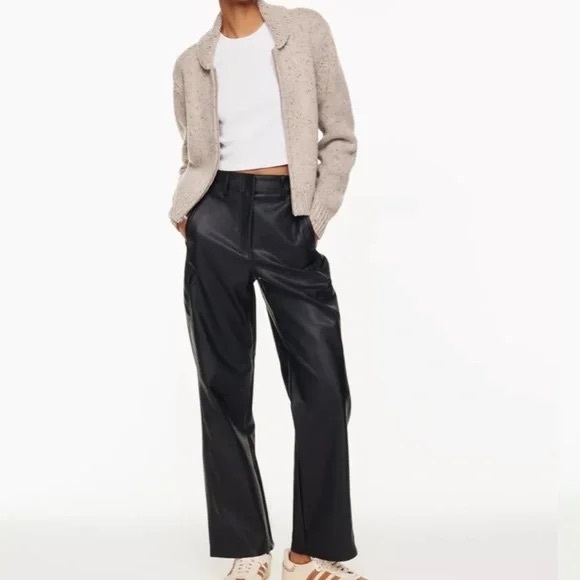 Aritzia Pants - Aritzia Wilfred Free Ascendant Pant‎ in Black Leather.